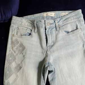 Jessica Simpson Forever Embroidered Skinny Jeans
